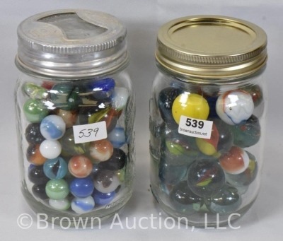 (2) Small jars of mixed marbles