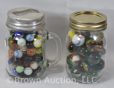 (2) Small jars of mixed marbles - 2