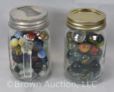 (2) Small jars of mixed marbles - 3