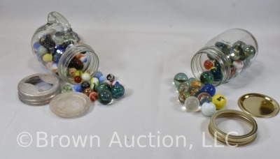 (2) Small jars of mixed marbles - 5