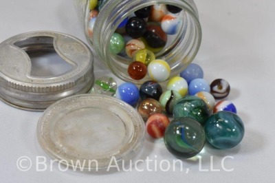 (2) Small jars of mixed marbles - 6