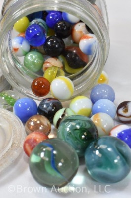 (2) Small jars of mixed marbles - 7