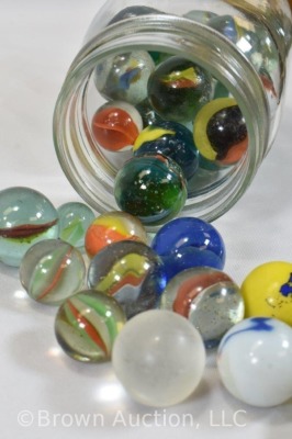 (2) Small jars of mixed marbles - 10