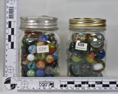 (2) Small jars of mixed marbles - 12