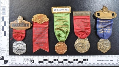 (5) Delegate medals and ribbons dated 1919, 25, 28, 31 and 36 - 14