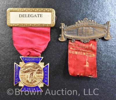 (6) Delegate medals and ribbons dated 1919, 22, 24, etc. - 6