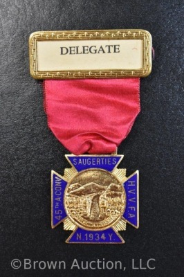 (6) Delegate medals and ribbons dated 1919, 22, 24, etc. - 7