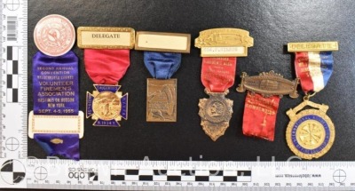 (6) Delegate medals and ribbons dated 1919, 22, 24, etc. - 17