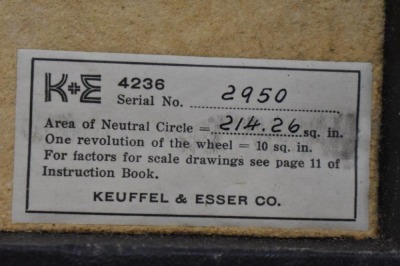 Keuffel and Esser Co. Planimeter No. 4236 drafting tool in original case - 6