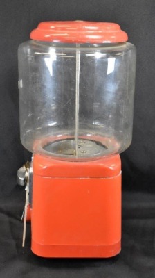 Acorn 5 cent peanut/ candy vending machine w/ key - 2