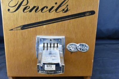 Seaboard Pencil Co. Inc. "Pencils" vending machine w/ key - 5