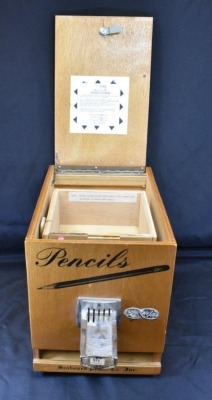 Seaboard Pencil Co. Inc. "Pencils" vending machine w/ key - 8