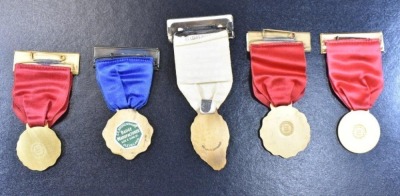 (5) Delegate medals and ribbons dated 1930 and 40's - 7