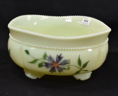 Custard Glass Georgia Gem 7 pc. berry, floral decorated - 2