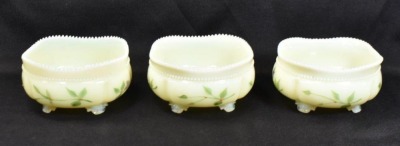 Custard Glass Georgia Gem 7 pc. berry, floral decorated - 11