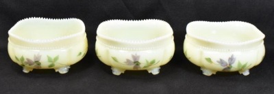 Custard Glass Georgia Gem 7 pc. berry, floral decorated - 12