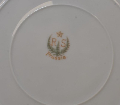 R.S. Prussia portrait 8.5"d plate, LeBrun I, red mark - 6