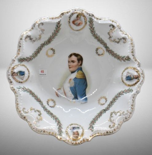 Prussia-style 10.25"d portrait bowl, Napoleon