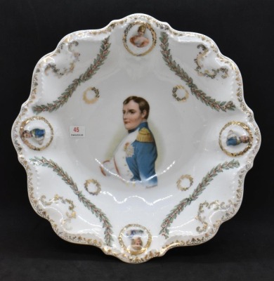 Prussia-style 10.25"d portrait bowl, Napoleon - 3