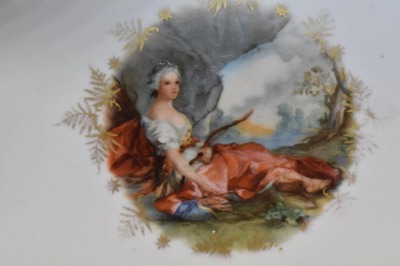 R.S. Prussia Mold 343 11.5" x 7" dresser tray, Diana the Huntress - 6