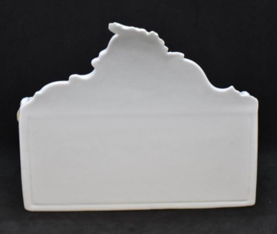 Handpainted porcelain letter holder, 7" x 4.5" x 5.5" tall - 4