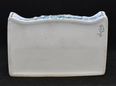 Handpainted porcelain letter holder, 7" x 4.5" x 5.5" tall - 6