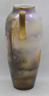 R.S. Suhl Mold 3 8" vase, Pheasants - 2