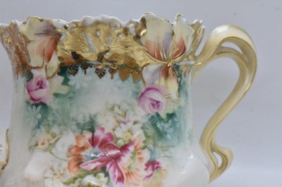 R.S. Prussia Mold 514 3 pc. tea set, mixed florals - 6