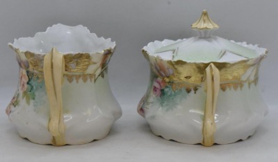 R.S. Prussia Mold 514 3 pc. tea set, mixed florals - 11