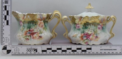 R.S. Prussia Mold 514 3 pc. tea set, mixed florals - 16