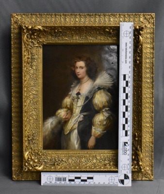 Framed KPM porcelain plaque "Marie-Louise de Tassis" - 6