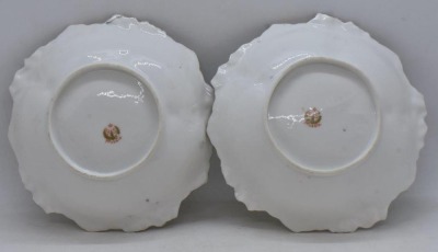 R.S. Prussia Mold 90 7 pc. berry set decorated w/ pink poppies, red mark - 12