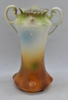 R.S. Prussia 4" cabinet vase, Pheasant, rec mark - 3