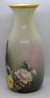 Handpainted porcelain 11.5" vase, Queen Louise portrait - 2