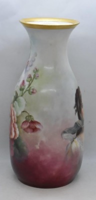 Handpainted porcelain 11.5" vase, Queen Louise portrait - 4