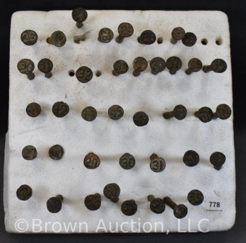 (40) Dated railroad nails, 1926 - 1935