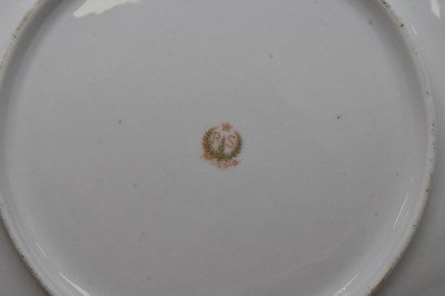 R.S. Prussia Mold 304 7.5"d plate, Pheasant/ Evergreens, red mark - 5