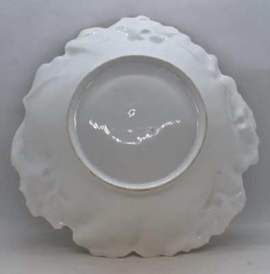 R.S. Prussia Carnation Mold 10.5"d bowl, Chrysanthemums - 4