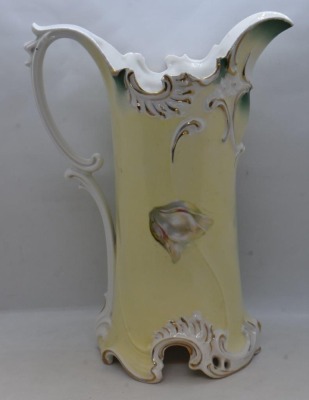 R.S. Prussia Mold 58612"h tankard, Poppies, red mark - 3