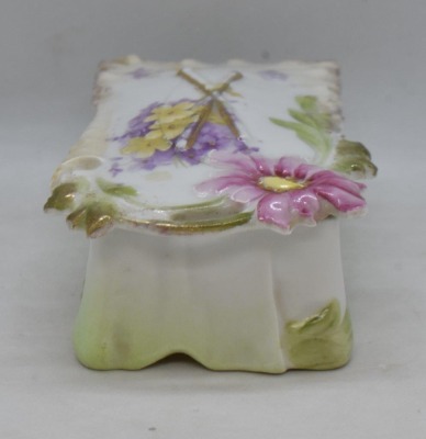 (3) RSP trinket/ match cov. boxes, floral designs and mold - 11