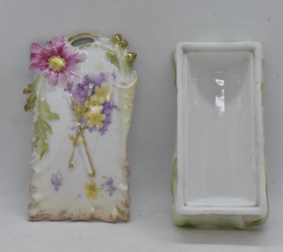 (3) RSP trinket/ match cov. boxes, floral designs and mold - 12