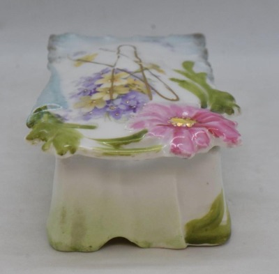 (3) RSP trinket/ match cov. boxes, floral designs and mold - 20