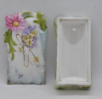 (3) RSP trinket/ match cov. boxes, floral designs and mold - 21