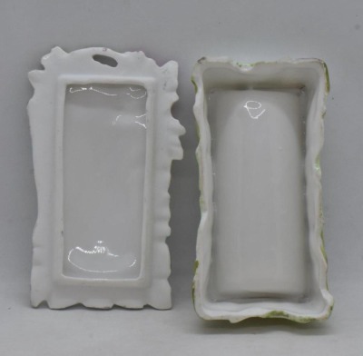 (3) RSP trinket/ match cov. boxes, floral designs and mold - 22