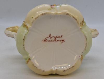 (3) Handpainted porcelain sugar bowls, different decorations and molds - 7