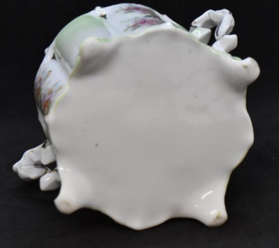 (3) Handpainted porcelain sugar bowls, different decorations and molds - 24