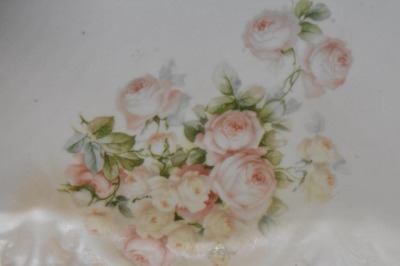 (2) R.S. Prussia dresser trays, 11.5" x 7.5", roses, 1 w/ red mark - 4