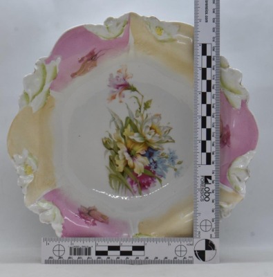 (2) R.S. Prussia 10"d bowls, floral designs and floral border molds - 7