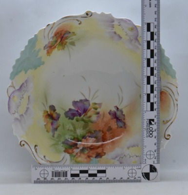 (2) R.S. Prussia 10"d bowls, floral designs and floral border molds - 13