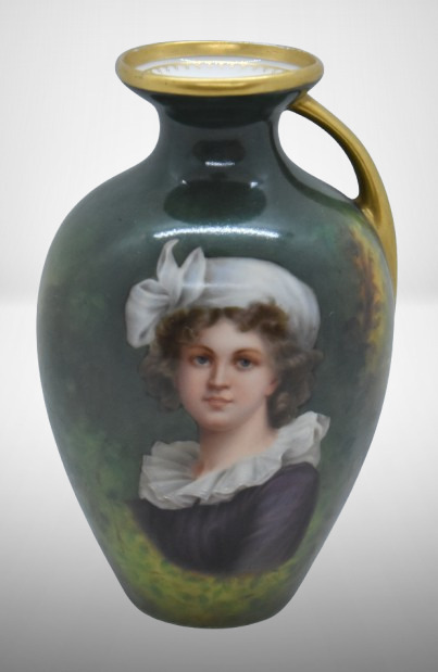 R.S. Prussia LeBrun II portrait 6" vase